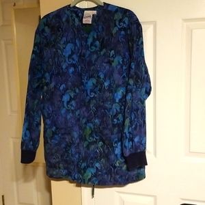 SCRUBS brand Ladies Medium Seahorse Jacket, Top, green pant